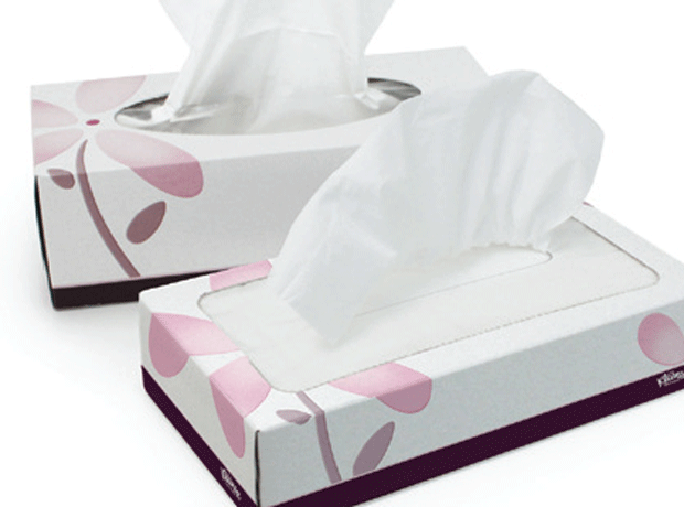 Kleenex tissues smaller packaging