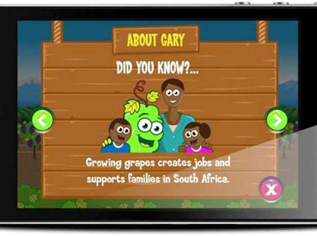 Gary the Grape app promotes fruit from South Africa