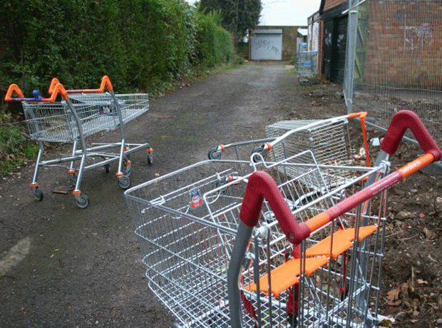 Abandoned trolleys