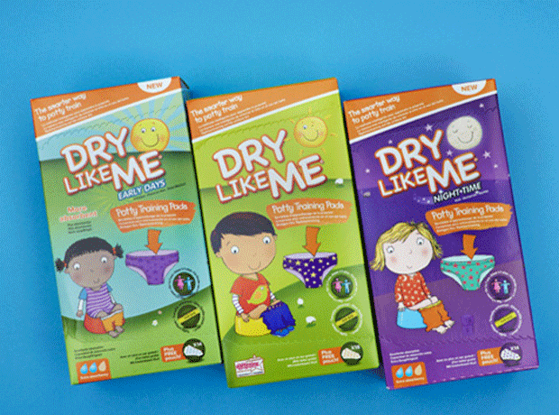Dry Like Me extends its potty training range with two new pads