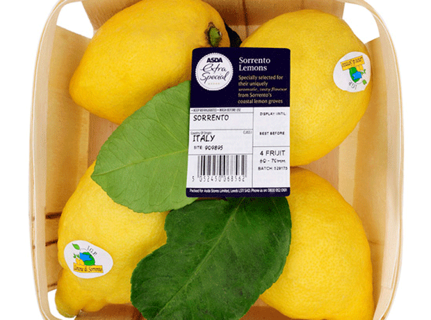 Asda lists Italian Sorrento lemons in Extra Special range