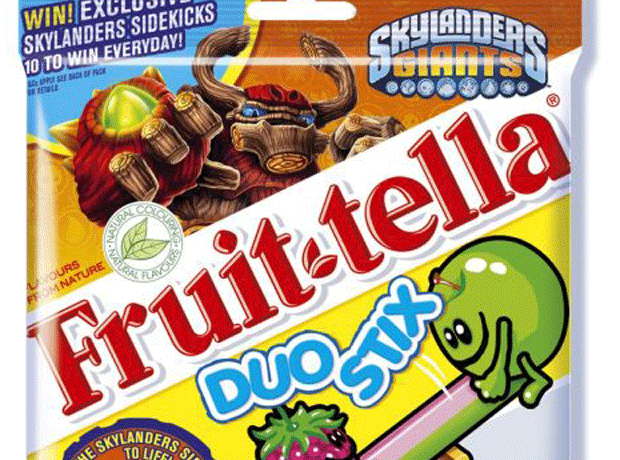 Fruittella in Skylanders figures push