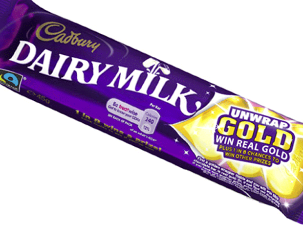 Cadbury promotion offers real gold bars