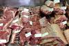 Meat on display at The Butchery