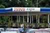 Tesco petrol station forecourt