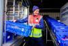 Tesco delivery driver worker with body camera
