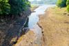 Drought Conditions In Summer At Lancashire Reservoir