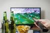 watching world cup football beer crisps
