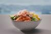 Norwegian salmon and cold-water prawns poke bowl