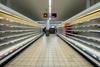 empty shelves sainsbury's aisle