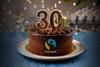 Fairtrade chocolate 30th birthday cake