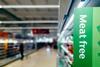 meat free supermarket aisle vegan veggie vegetarian plantbased