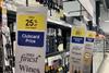 Tesco supermarket aisle wine clubcard offer