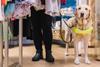 Guide dog owner shopping