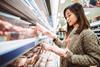 supermarket shopper chicken meat poultry compare aisle