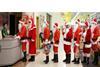 Santas queue for Morrisons dry cleaning