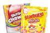 shell-free Skittles and mini Starburst