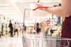 Shopper with shopping basket