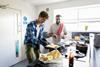 uni students cooking