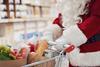 santa food shopping supermaket trolly christmas