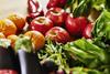 Close up picture of fruit and vegetables