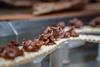 chocolate clusters on production line