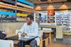 Greggs - Customers enjoy drinks and food at a Greggs outlet in Dunstable  2100x1400