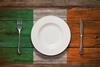 ireland irish flag plate food