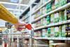 Shopper trolley aisle