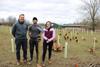 Colleagues from Noble Foods installing AgriSound monitor
