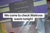Waitrose store bin food waste