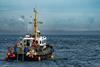 Commercial Fishing Trawler On The Calm Water Of The Atlantic Ocean In Scotland, UK - stock photo - Getty Images
