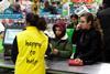 AT THE TILLS: The reaction to Asda's Black Friday sale has been phenomenal. Excited shoppers rush to Asda stores to snap up the best Black Friday deals. Customers have been queuing since 5am to get their hands on the deals, with a 40" Polaroid LED TV at £