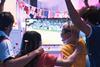 World cup watching at home in the evening