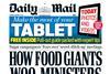 Daily Mail front cover 3 Feb 2014