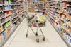 Big supermarket trolley