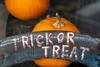 Halloween pumpkins trick or treat