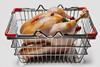 turkey in shopping basket