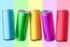 rainbow energy drinks cans