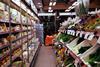 convenience store aisle chillers loose veg