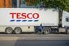 tesco lorry delivery supplies truck supermarket
