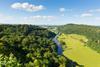 Wye Valley and River Wye between Herefordshire and Gloucestershire UK - stock photo