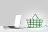 ecommerce online shop basket delivery laptop