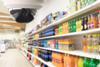 Survillance dome camera system for safety and security. CCTV survillance system prevent thief in supermarket store