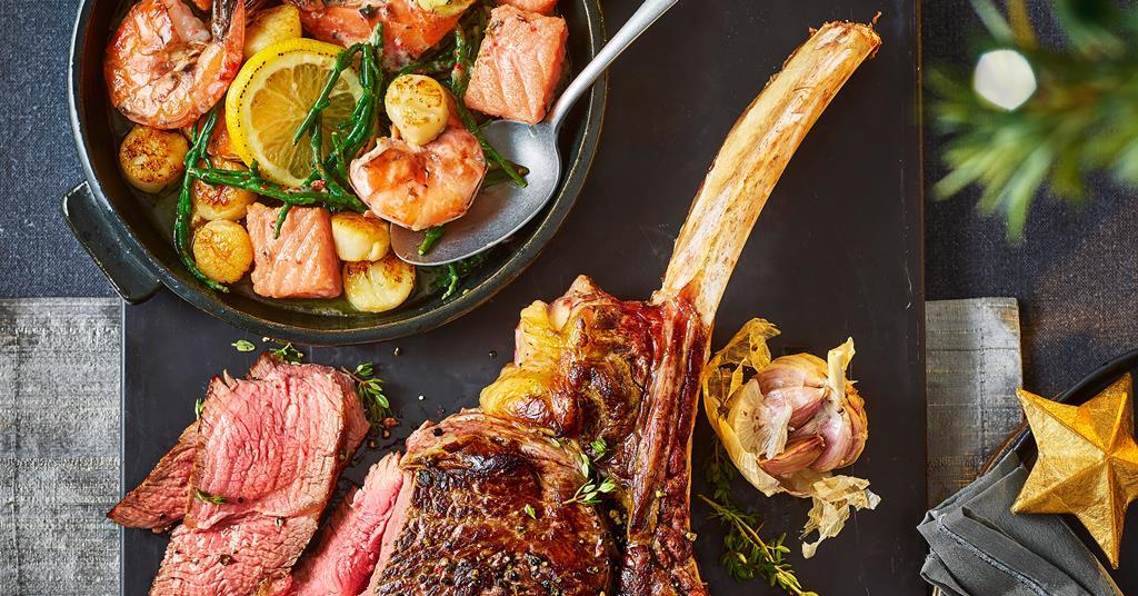 Candy cane pigs in blankets and blonde chocolate popcorn the Tesco