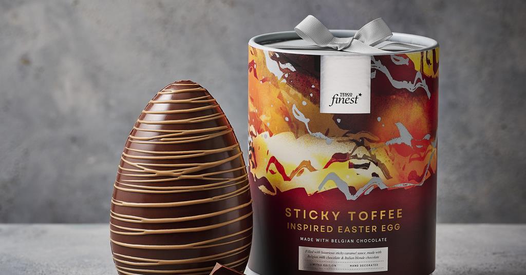 Easter Sticky Sticky toffee eggs and jelly-stuffed hot cross buns: Tesco Easter 2026 ...