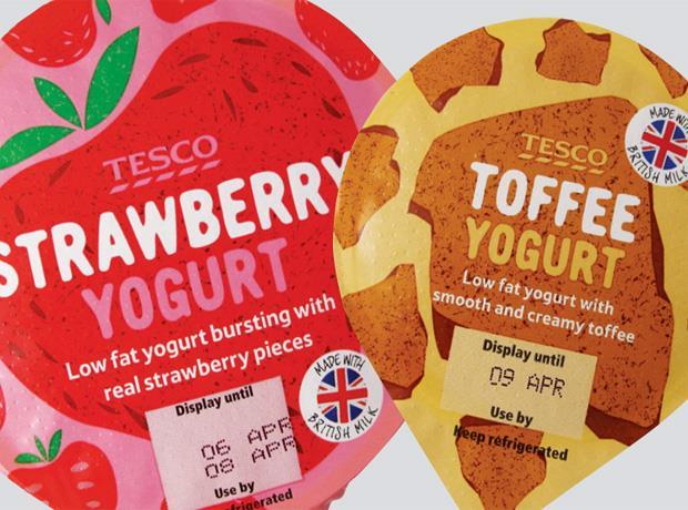 Tesco Yogurt Raspberry Tesco gives yoghurts a colourful new look | News | The Grocer