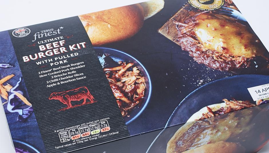 Tesco Finest Ultimate Beef Burger Kit with Pulled Pork Analysis