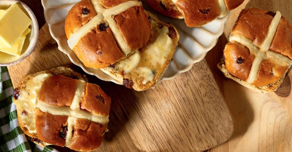 Cherry bakewell hot cross buns and vegan raspberry & dark chocolate ...