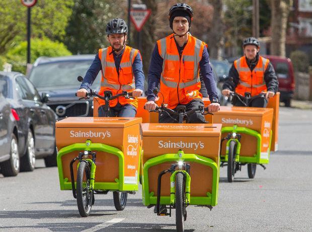 Grocery sale delivery bike